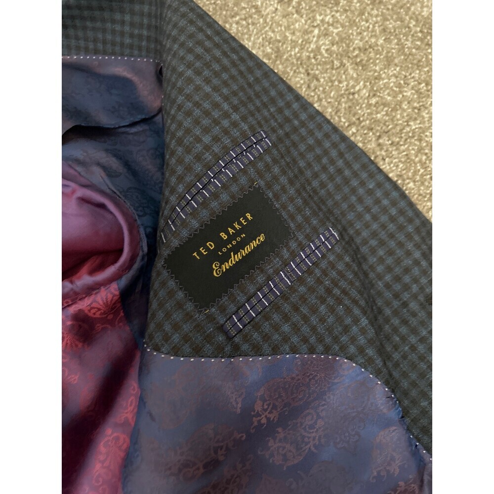 Ted Baker London Endurance jacket sport blazer suit black gray 42R 100% wool - Picture 3 of 12